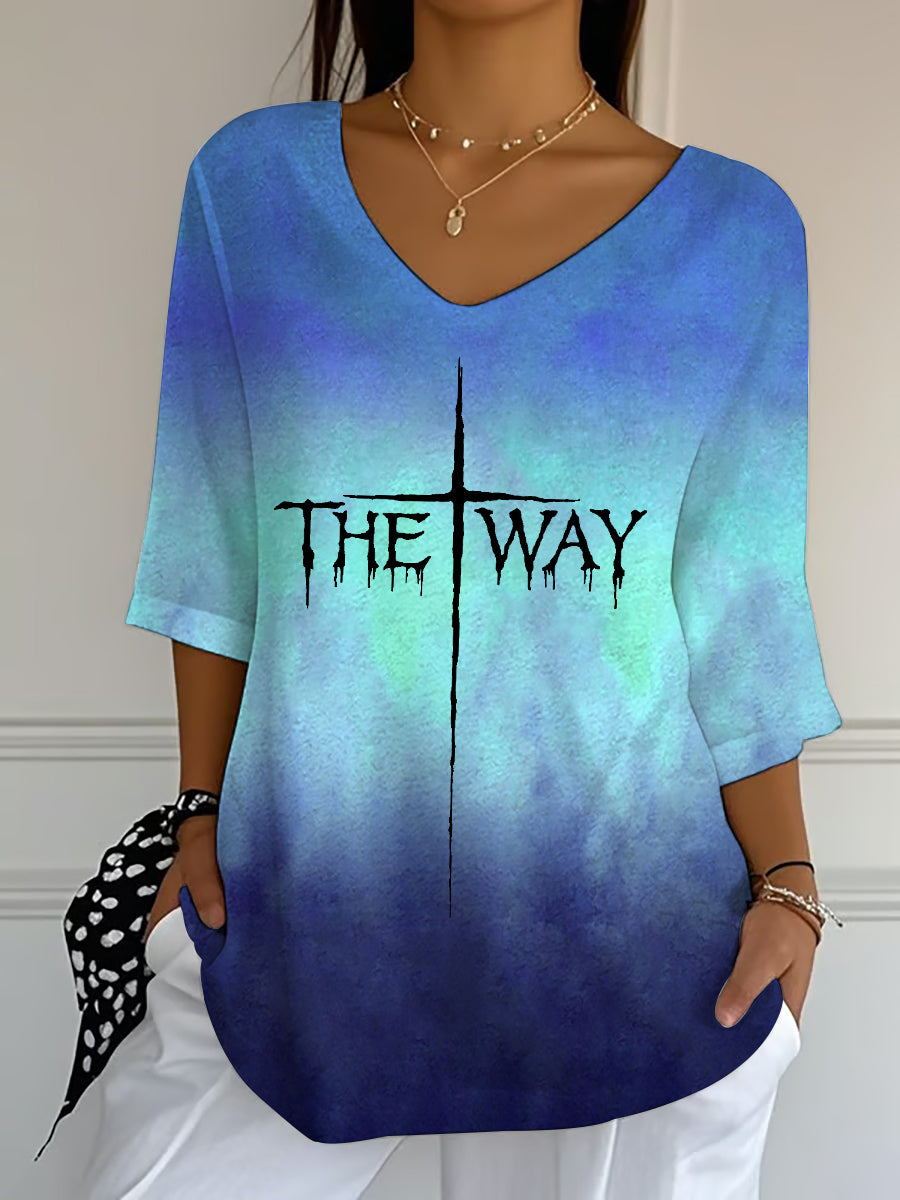 Women's The Way Cross Half-Sleeve T-Shirt