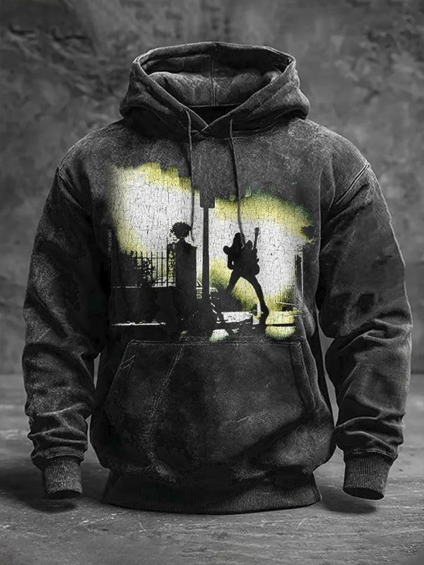 Men's Rock Band Printed Oversized Hoodie