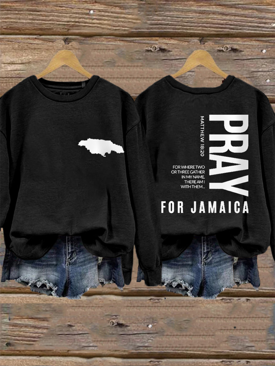 Women's Hurricane Melissa Jamaica Stronger Than The Storm Pray For Jamaica Sweatshirt