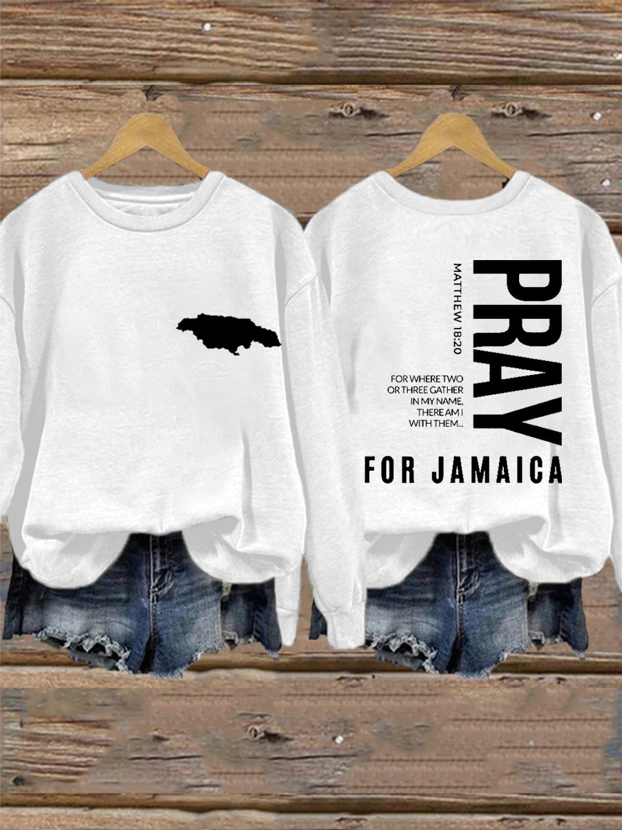 Women's Hurricane Melissa Jamaica Stronger Than The Storm Pray For Jamaica Sweatshirt