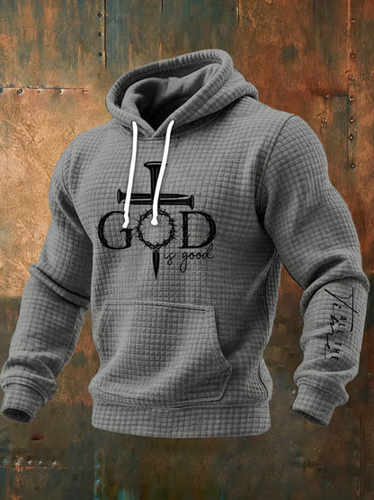 Men's God Is Good All The Time Casual Printed  Hoodie
