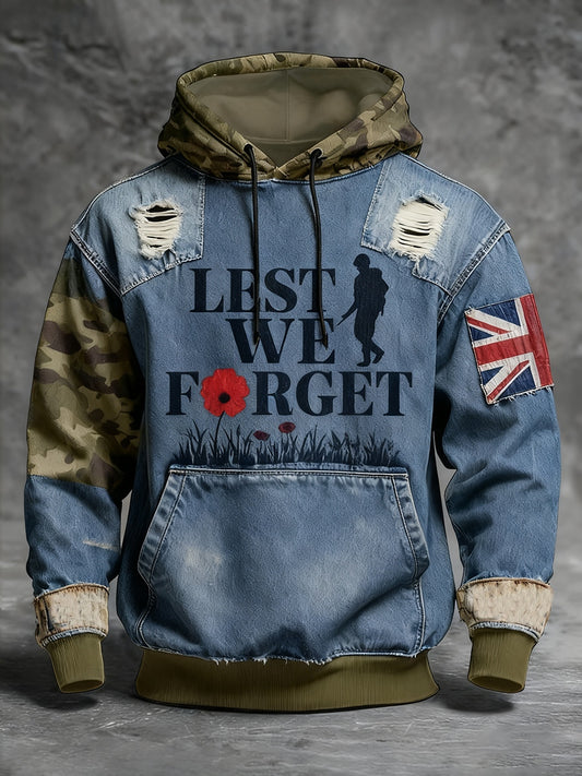 Men's  "Forget Me Not" Poppy Hoodie