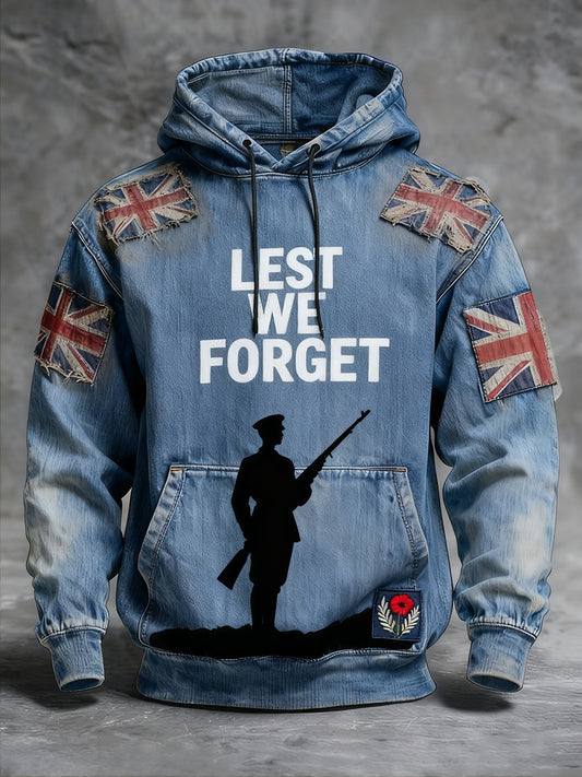 Men's  "Forget Me Not" Poppy Hoodie