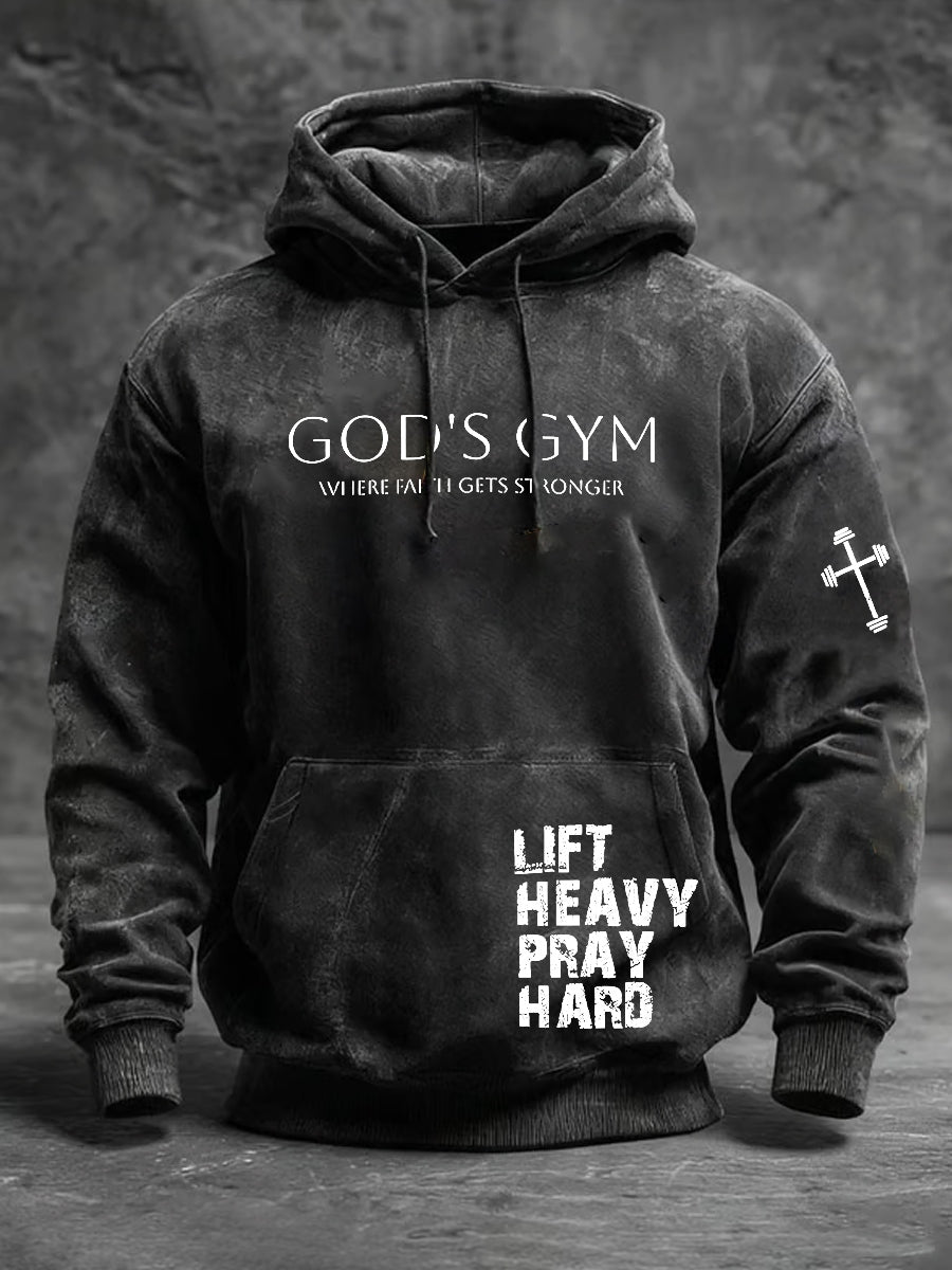 Men's Vintage Art Faith Casual Hoodie