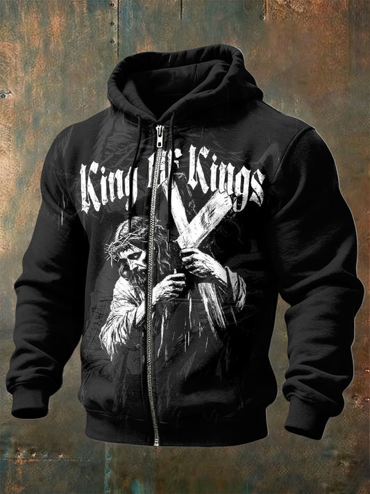 Retro Faith Style Casual Hooded Jacket