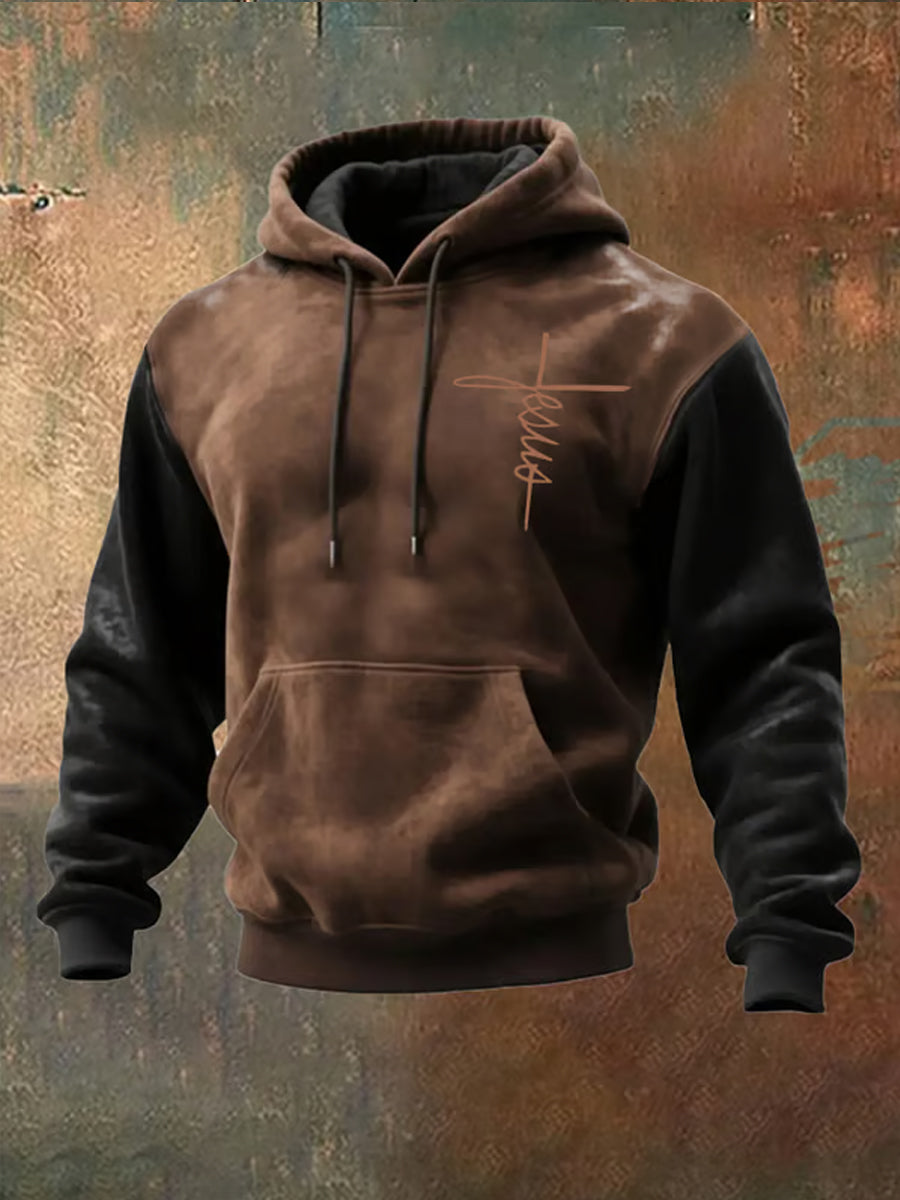 Men's Retro Artistic Casual Hooded Sweatshirt