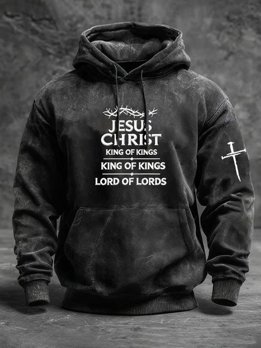 Men's Vintage Art Faith Casual Hoodie