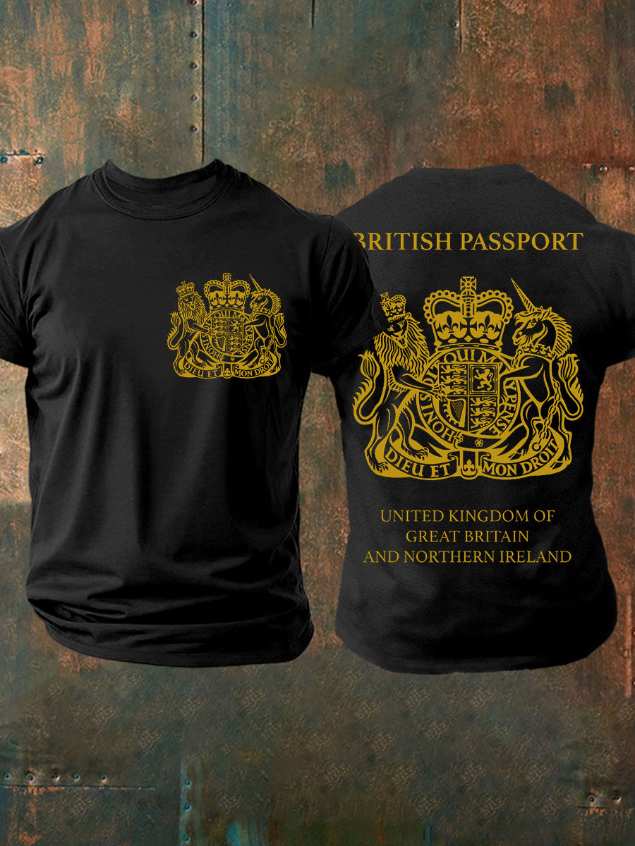 Men's British Printed T-shirt
