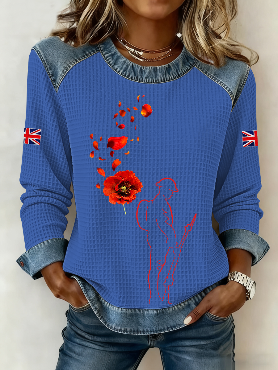 Women's Remembrance Day Lest We Forget Print Top