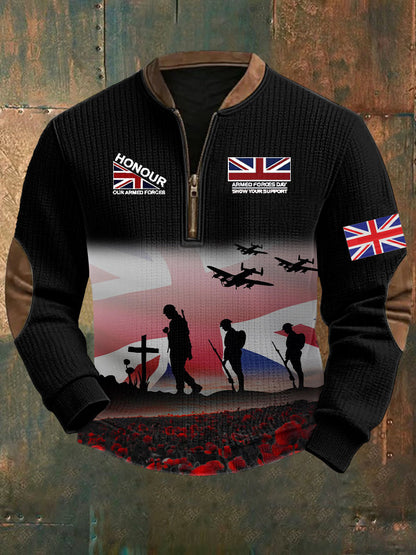 Men's Remembrance Day Lest We Forget Printed Sweatshirt