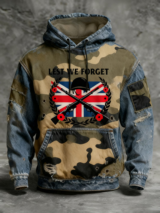 Men's Remembrance Day "Forget Me Not" Poppy Hoodie
