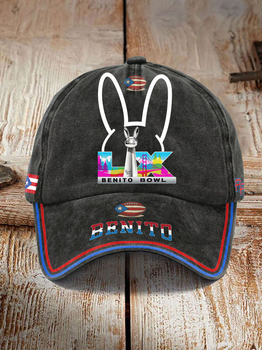 Unisex Bunny Football Music Lover Printed Hat