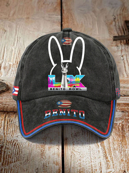 Unisex Bunny Football Music Lover Printed Hat