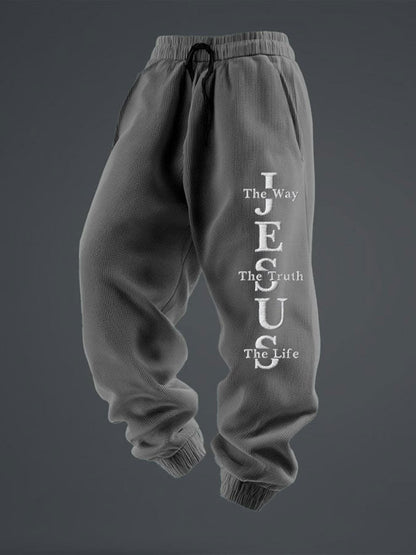 Men's Jesus The Way The Truth The Life Casual Trousers