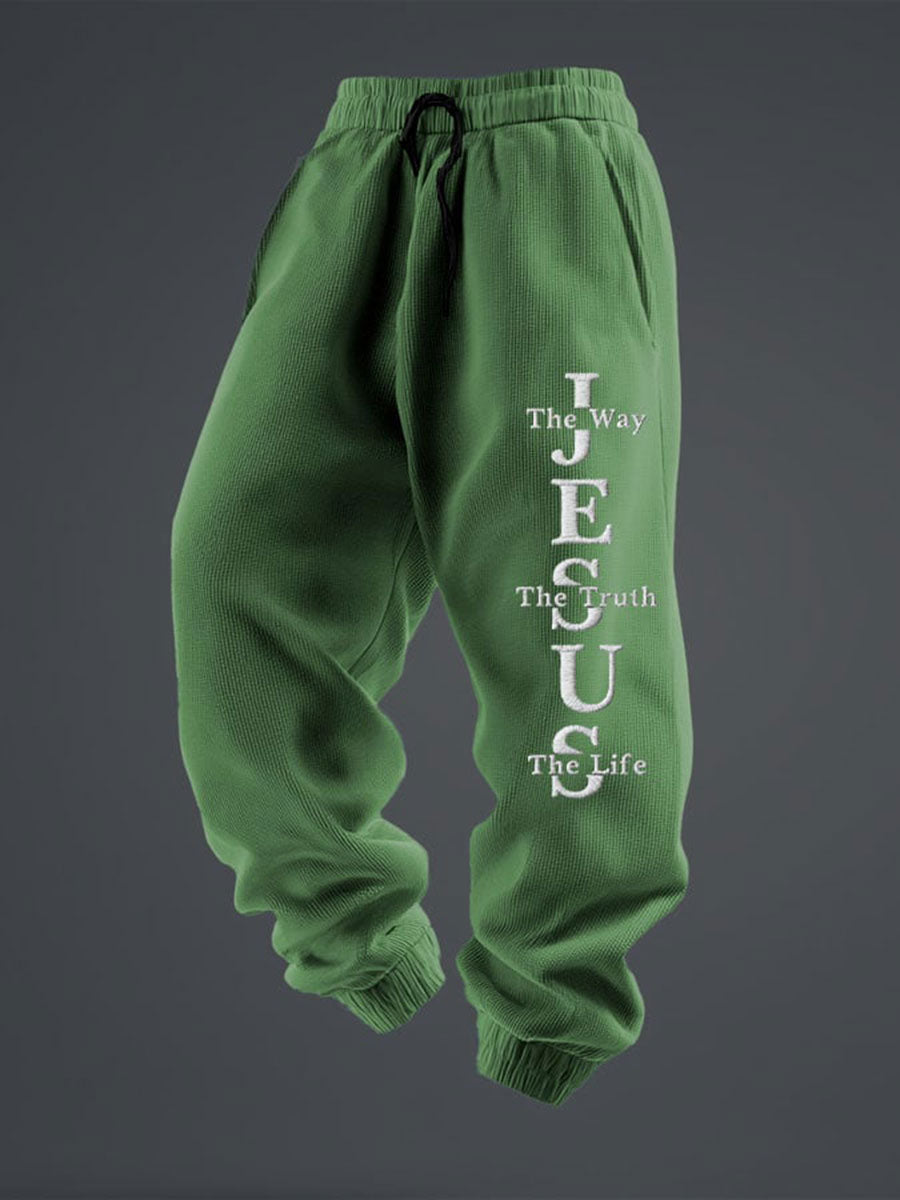 Men's Jesus The Way The Truth The Life Casual Trousers