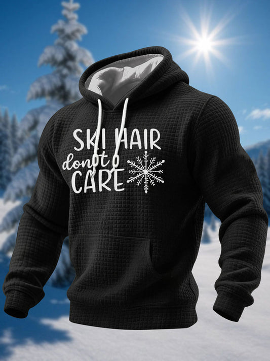 Men's Ski Enthusiast Waffle Knit Hoodie
