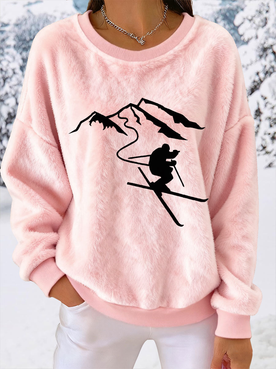 Women's Ski Print Casual Top