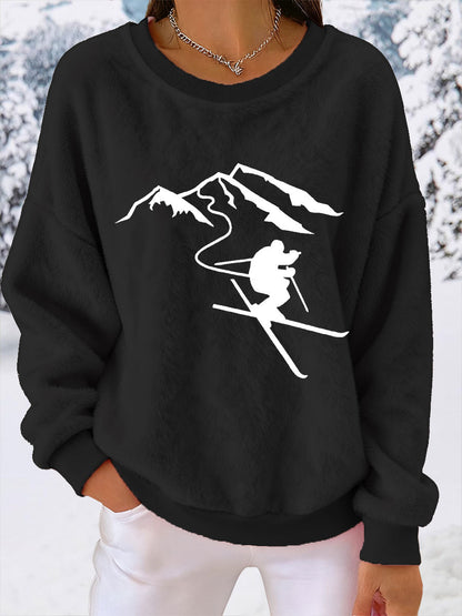 Women's Ski Print Casual Top