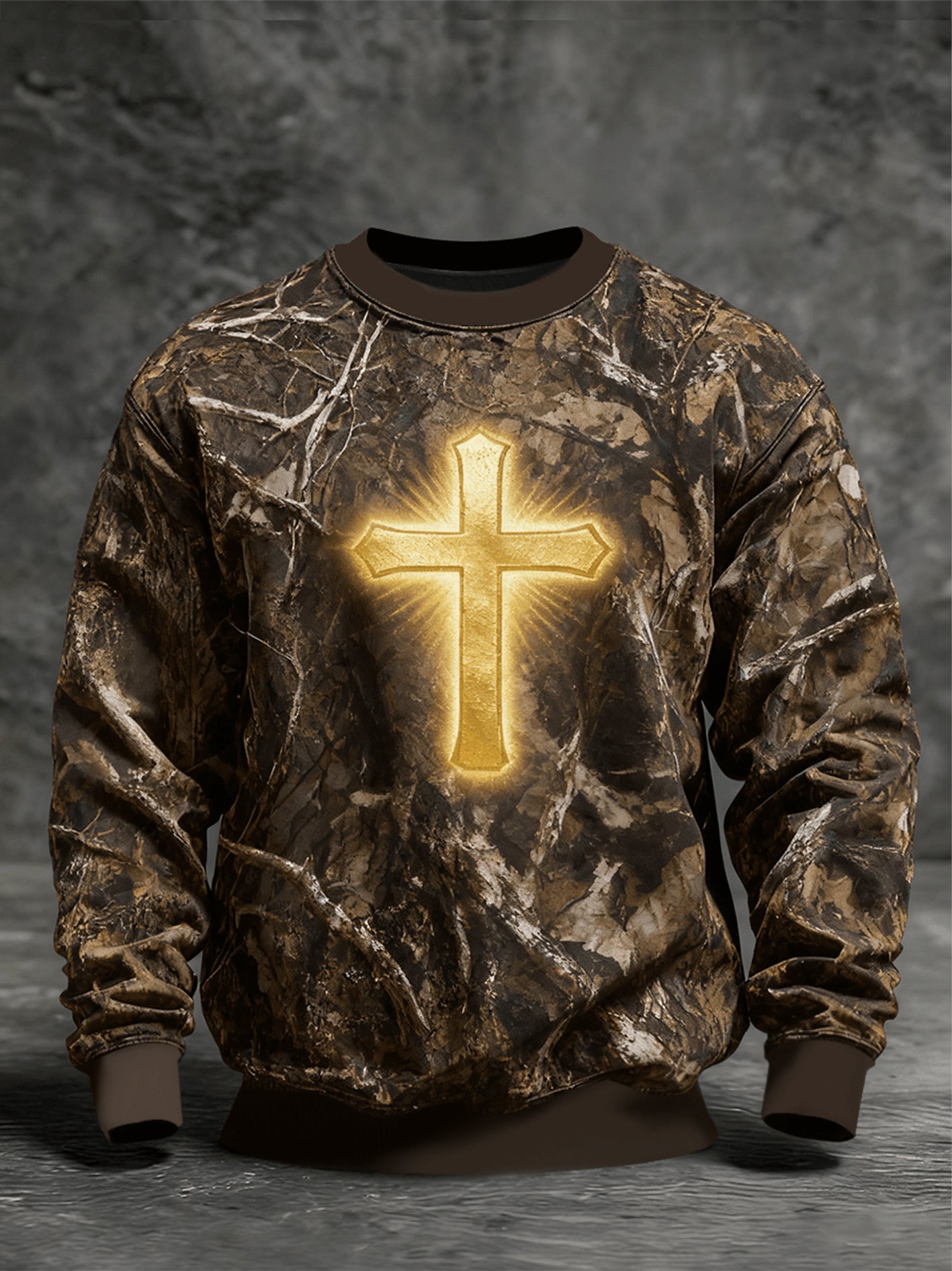Men's Faith Camo Crew Neck Sweatshirt
