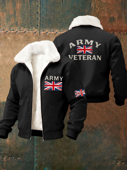 Men's British ARMY VETERAN Print Sweatshirt