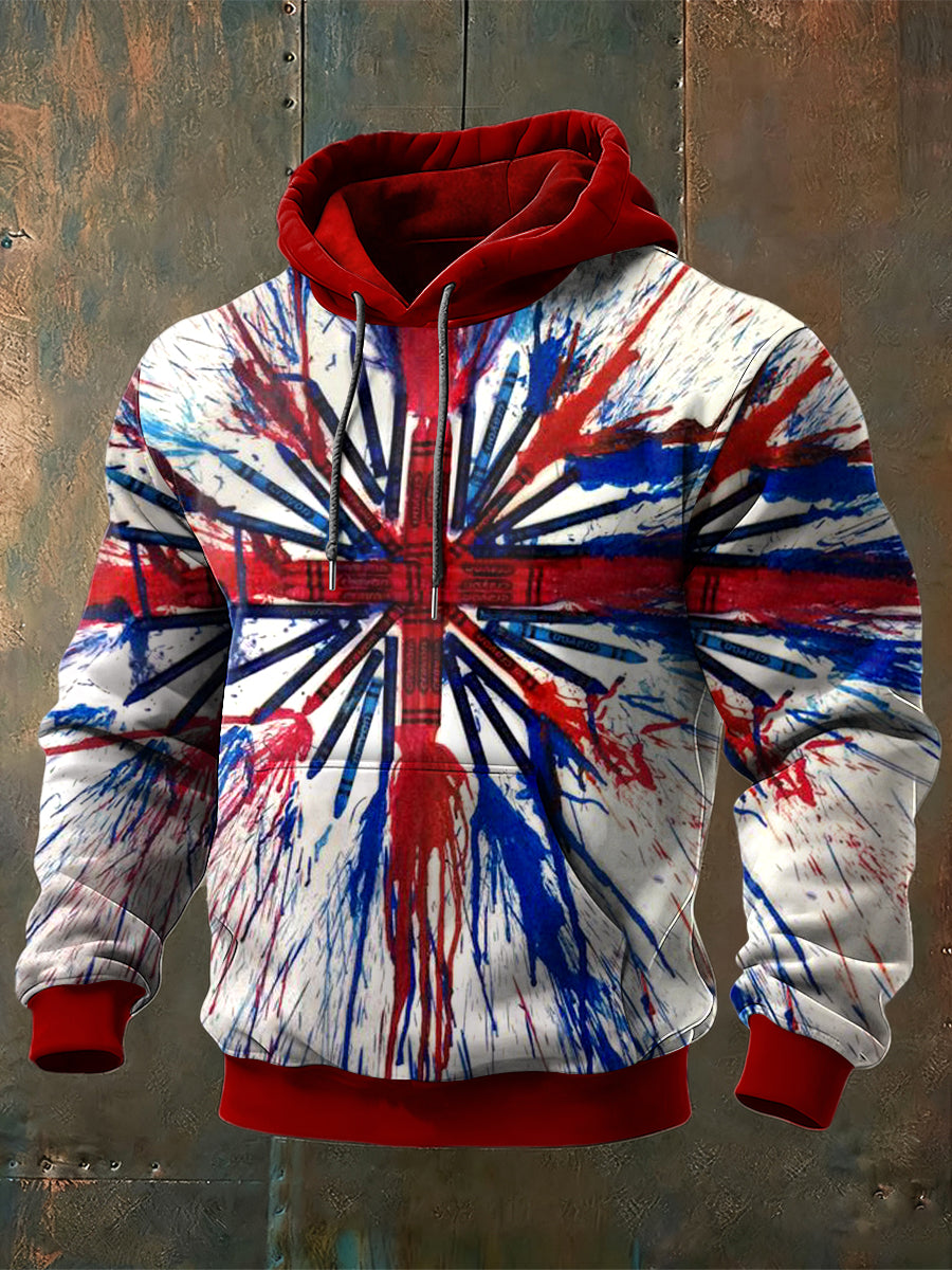 Men's British UK Flag Hooded Sweatshirt