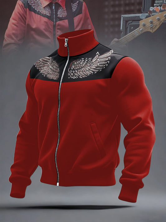 Men's Roses Music Lover Printed Coat