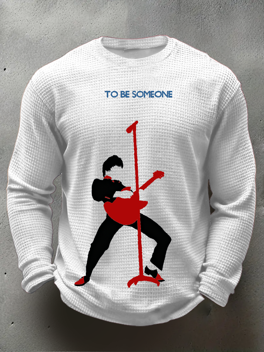 Men's Paul Weller of The Jam minimalist pop art  Waffle Long Sleeve T-Shirt