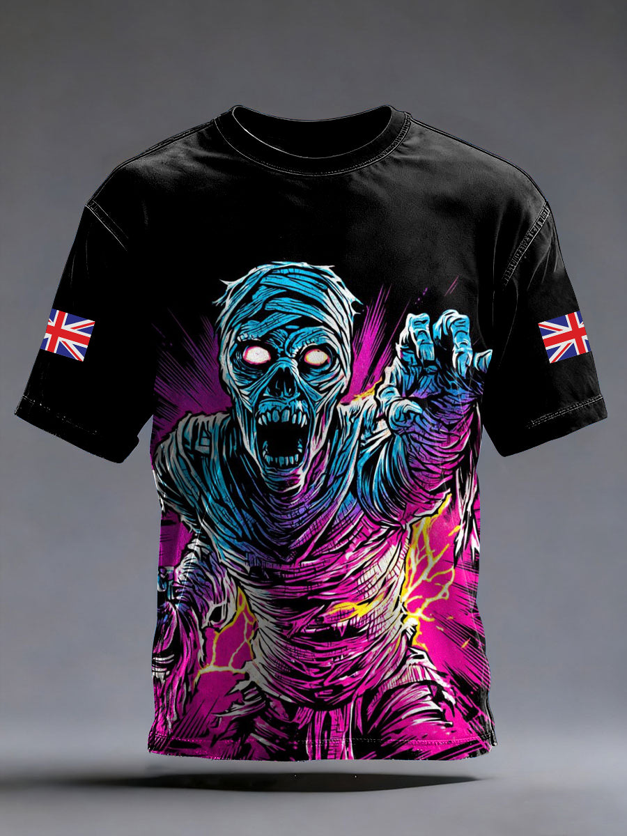 Men's British Skeleton Printed T-shirt
