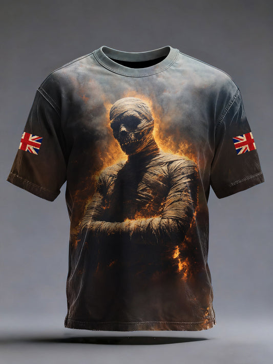 Men's British Skeleton Printed T-shirt