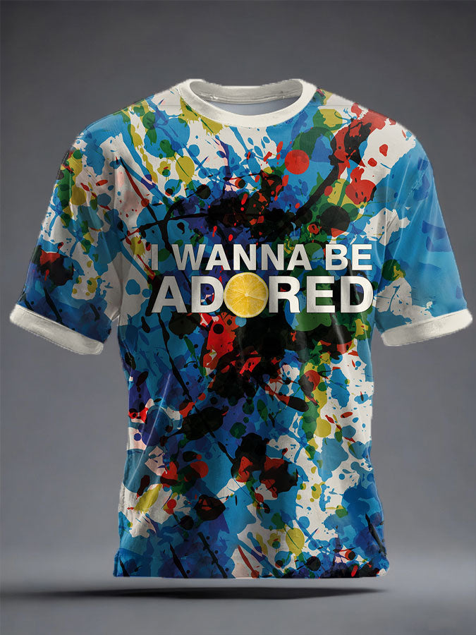 Unisex Lemon Roses Music Lover Printed T-shirt