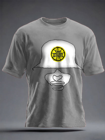 Unisex Lemon Roses Music Lover Printed T-shirt