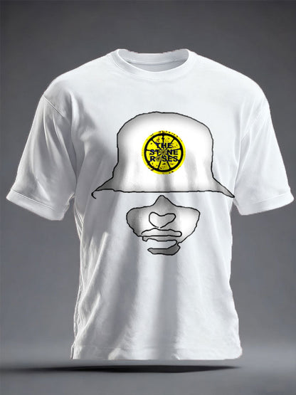 Unisex Lemon Roses Music Lover Printed T-shirt