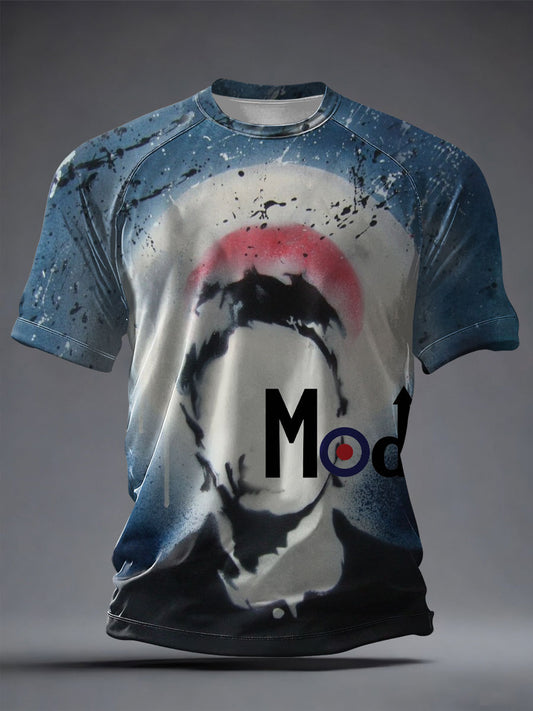 Men's Modfather UK Music Mods Lover Printed T-shirt