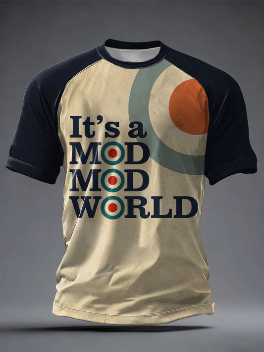 Men's Modfather UK Music Mods Lover Printed T-shirt