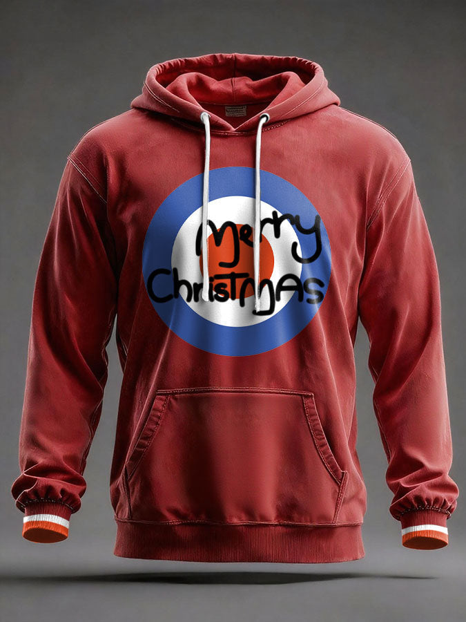 Unisex UK Mod Music Lover Christmas Printed Hoodie