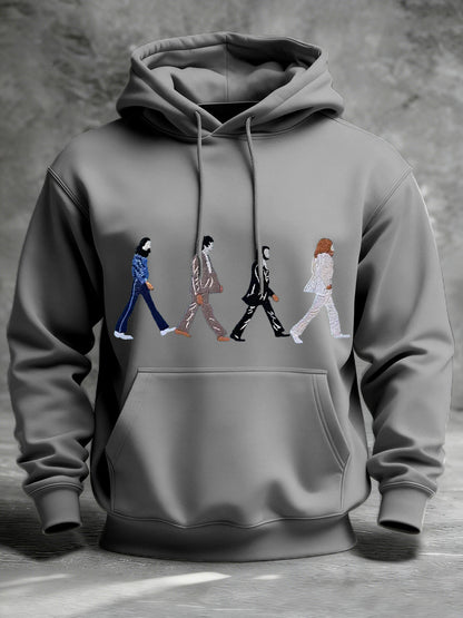 Men's Classic Legendary Rock Band Print Gift For Fans Casual Hoodie