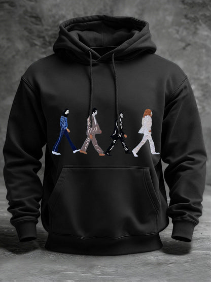 Men's Classic Legendary Rock Band Print Gift For Fans Casual Hoodie
