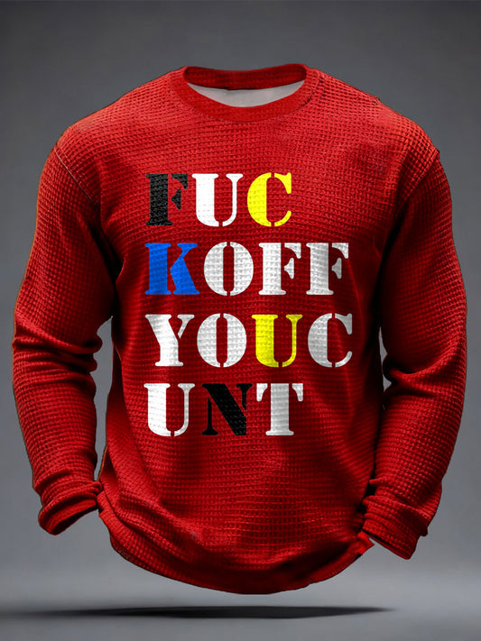 Men's UK Music Lover Print Waffle Tops