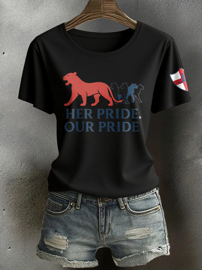 Women's UK Football Lover Champion Printed T-Shirt