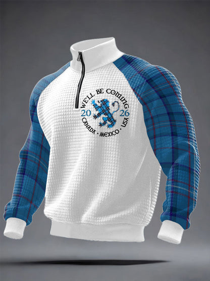 Men's UK Scotland Football Lover We'll Be Coming 2026 Printed Sweatshirt