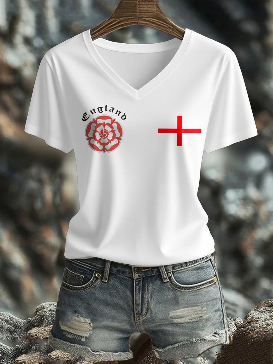 Women's England Football Lover It's Coming Home 2026 Printed T-shirt