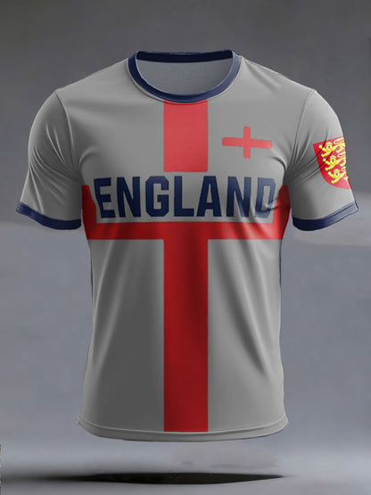 Men's UK Football Lover England  2026 Printed short sleeves t-shirt