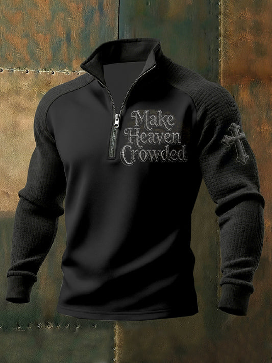 Retro Faith Print Casual Sweatshirt
