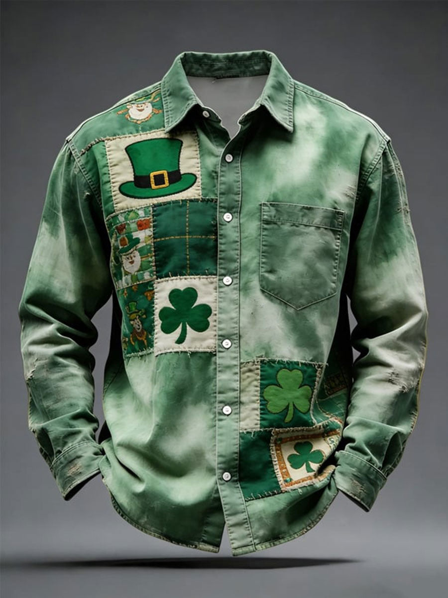 Men's St. Patrick's Day Printed Casual Shirt