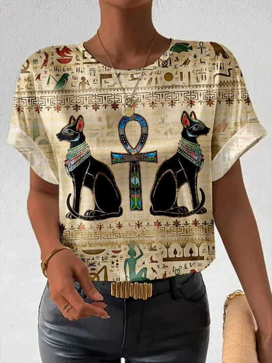 Women's Ancient Egyptian Civilization Printed T-Shirt