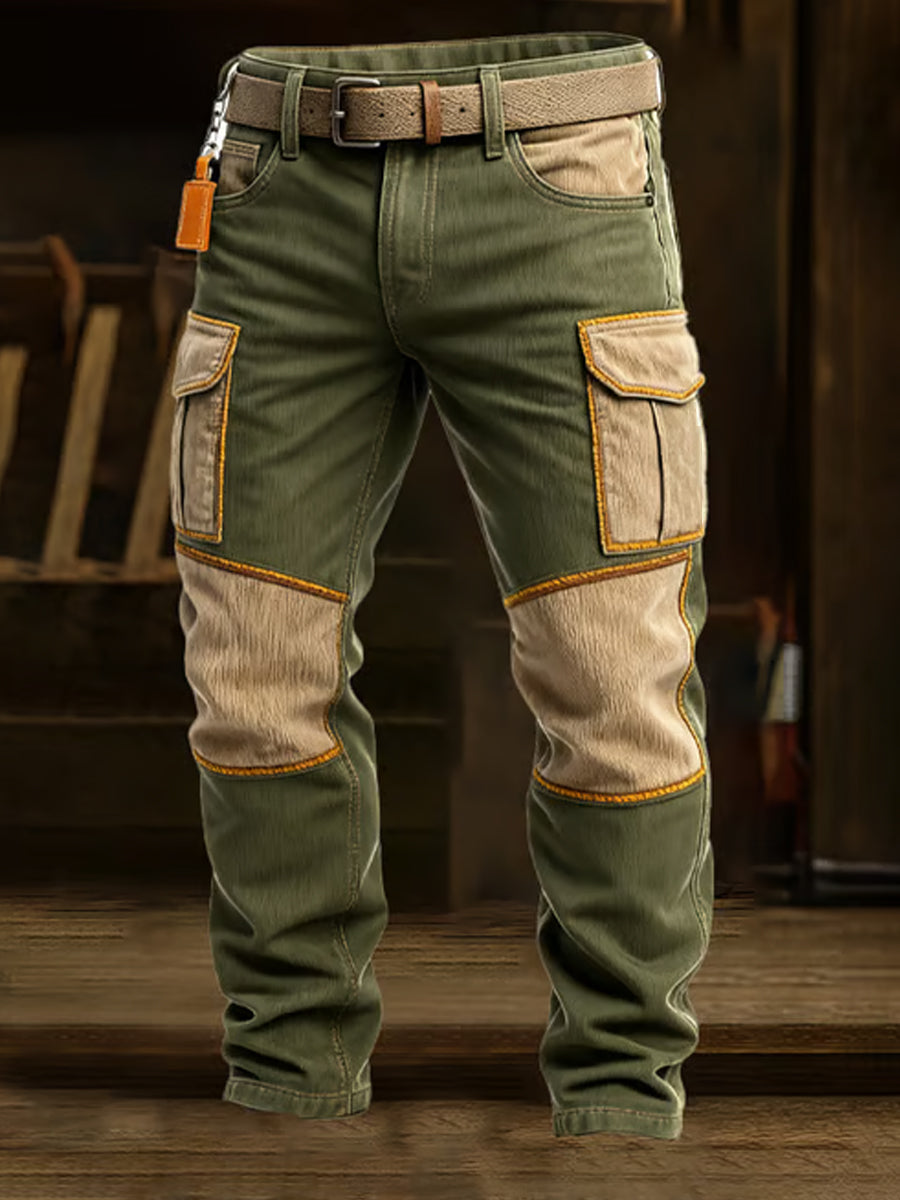 Men's Retro Business Style Casual Work Trousers