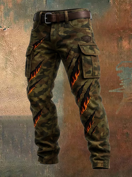 Men's Retro Business Style Casual Work Trousers