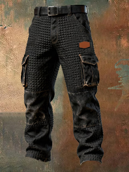 Men's Retro Business Style Casual Work Trousers