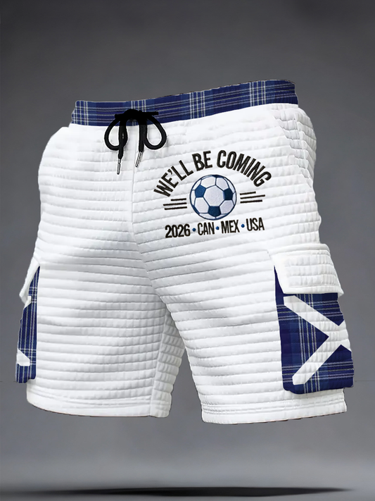 Men's Scotland Football Lover Tartan Army Printed Shorts