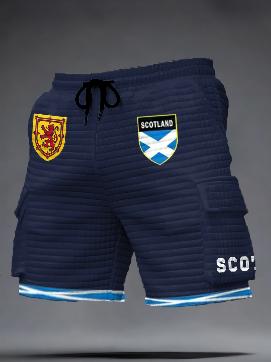 Men's Scotland Football Lover Printed Shorts